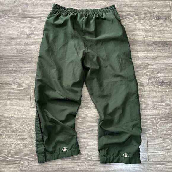 VTG Y2K Champion Snap Button Tearaway Track Pants Mens XS Green Sweatpants Baggy - Picture 11 of 16